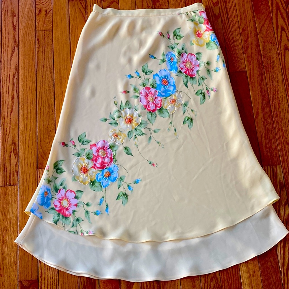 Chadwick’s Yellow flowered long skirt